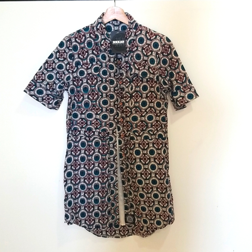 Jekkah African Print Button Up Dress